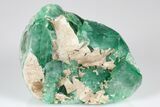 Green, Fluorescent, Cubic Fluorite Crystals - Madagascar #183898-1